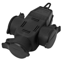 Inter Bär InterBär 9007-004.01 3fach-Kupplung Gummi 230 V Schwarz