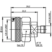 Telegärtner Koax-Adapter N-Stecker - SMA-Buchse 1St.