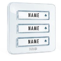 M-e modern-electronics KTA-3 W Klingelplatte mit Namensschild 3fach Weiß