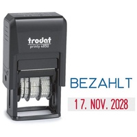 Trodat Datumstempel mit Text "Bezahlt" printy-dater 4850/L selbstfärbend blau