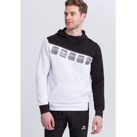 Erima Herren Kapuzensweat 5-C 1071903 XXL - Weiß/Schwarz/Dunkelgrau -