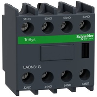 Schneider Electric LADN31G Hilfsschalterblock, 3S+1Ö, Schraubanschluss