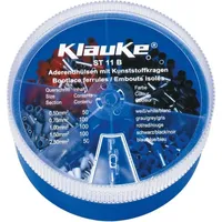 Klauke Streudose mit isol. DIN Aderendhülsen 0,5-2,5qmm