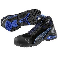 Puma Rio Black Mid Gr. 45 schwarz/blau Leder S3