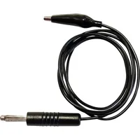 SCHNEPP 100CM PVC SW Messleitung 4 mm-Stecker Abgreifklemmen 1.00m