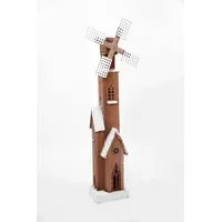 Spetebo Windmühle 80 cm braun