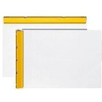 Hansa Klemmbrett 1200100 DIN A4 Aluminium grauweiß/gelb