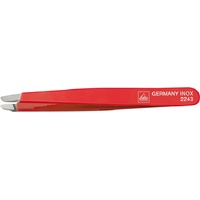 BECKER-MANICURE Erbe-Pinzette color rostfrei schräg rot 9cm