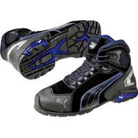 Puma Rio Black Mid Gr. 44 schwarz/blau Leder S3