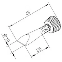 Ersa 0102CDLF100C/SB Lötspitze Meißelform Spitzen-Größe 10mm Spitzen-Länge 45mm Inhalt