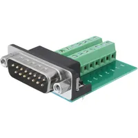 DeLock 65275 D-SUB Stiftleiste 180 ° Polzahl: 15, 16