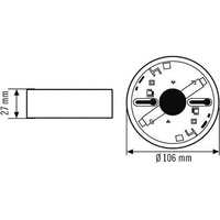 Esylux ER10018985 Aufputzdose (Ø x H) 106mm x 27mm