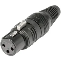 HICON HI-X3CF-G XLR-Steckverbinder Buchse, gerade Polzahl: 3 Schwarz 1