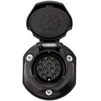 SECORÜT 30135 Anhänger-Steckdose [Steckdose 13polig - Stecker 13polig] ABS
