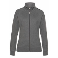 Bench. loungewear Sweatjacke Damen anthrazit-meliert-schwarz Gr.36/38