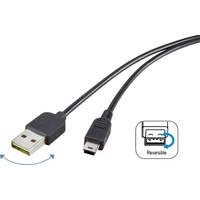 Renkforce USB 2.0 USB-A Stecker, USB-Mini-B Stecker 1.80 m