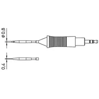 Weller RT9 Lötspitze Meißelform, gerade Spitzen-Größe 0.8mm Inhalt 1St.
