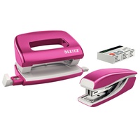 Leitz Locher und Heftgeräte Set pink