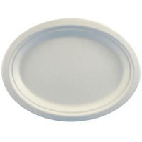 Papstar Teller Zuckerrohr, oval 26 cm x 20 cm