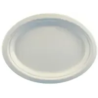 Papstar 81329 Einweggeschirr Teller, Zuckerrohr oval 26 cm x