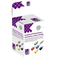 TRU Components Laborsteckverbinder-Sortiment Buchse, Einbau vertikal Blau, Gelb, Grün,