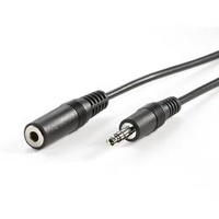 Value 3,5mm Verlängerungskabel ST/BU, schwarz, 2 m