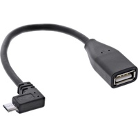 InLine Micro-USB OTG Adapterkabel, Micro-B Stecker gewinkelt an USB
