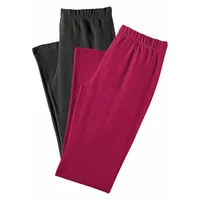 VIVANCE ACTIVE Caprileggings Damen 1x himbeere, 1x schwarz Gr.32/34