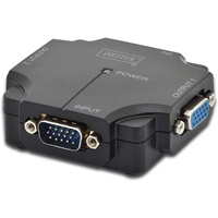 Digitus VGA Splitter 2-Port, Plastikgehäuse, 350 MHz, HDSUB 15/M