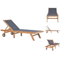 VidaXL Sonnenliege 206 x 60 x 35 cm braun/grau