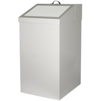 SZ METALL Abfalleimer 54 Liter weiß, 34x65x38 cm