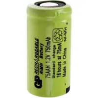 GP 2/3 AA Flat-Top NiMH 1.2 V 750 mAh