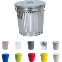 H&D Manufaktur Jinfa Mülleimer mit Deckel, Ascheeimer, Abfallbehälter, Mülltonne,