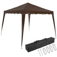 CASARIA Faltpavillon Capri - Pop-Up Dunkelbraun 3x3m