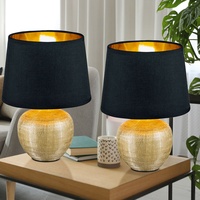 ETC Shop Tischleuchte Tischlampe Nachtlicht Nachttischleuchte, Schnurschalter Affendesign Keramik