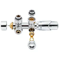 Belrad Anschlussgarnitur Mittelanschluss Multiblock Eck Chrom 1/2" PEX 16x2mm