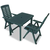 VidaXL Bistroset 3-tlg. Tisch 101 x 68 cm grün