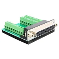 DeLock Sub-D 25-Pin Buchse auf 27-Pin-Terminalblock Adapter (65317)