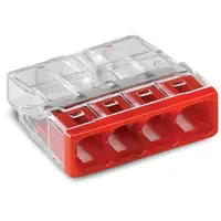 WAGO Compact Verbindungsdosenklemme 4polig 0,5-2,5qmm transp./rot