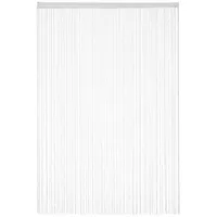 Relaxdays 3 x Fadenvorhang weiß, 145x245 cm, Weiß