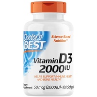 Doctors Best Vitamin D3 2000 IU Softgels 180 St.
