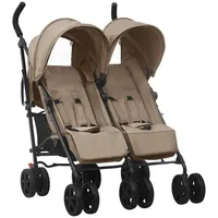 VidaXL Geschwisterwagen taupe 10237
