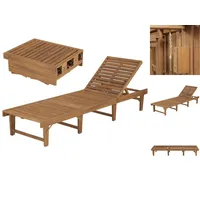 VidaXL Sonnenliege 200 x 61 x 86 cm natur