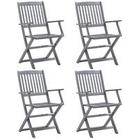 VidaXL Gartenstuhl 54 x 57 x 91 cm akazie/grau