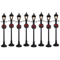 Lemax - Gas Lantern Street Lamp Set of 8