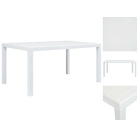 VidaXL Gartentisch 150 x 90 x 72 cm weiß