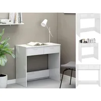 VidaXL Schreibtisch Hochglanz-Weiß 80x40x75 cm Holzwerkstoff