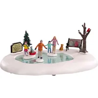 Lemax Weihnachtsdorfzubehör: Familien-Skating-Tag, Kunstharz