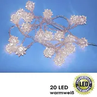 Gravidus 20 LED Lichterkette Sternenkette Weihnachten mit Sternen