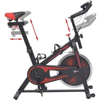 VidaXL Heimtrainingsrad schwarz/rot
